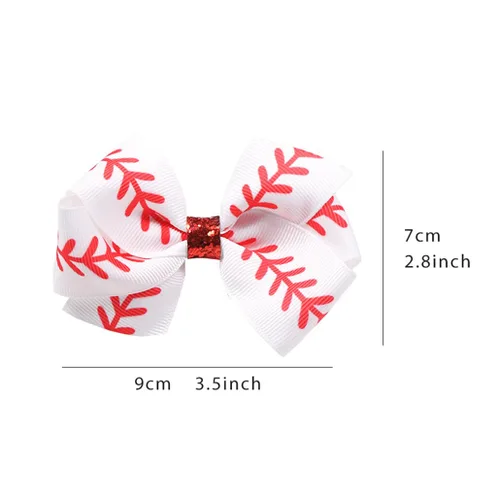 Miniatura 6 de Pinzas para el cabello blancas y corbata de anillo con lazo de alegría BBG47 (B1-Set 2 piezas)