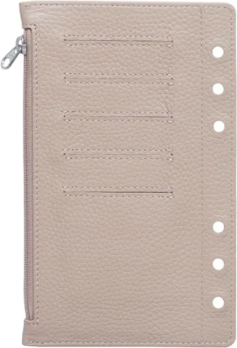 Miniatura 5 de Moterm Flyleaf con cremallera para organizador personal, con ranuras para tarjetas (péble-negro)