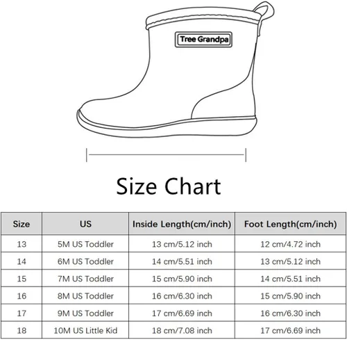 Miniatura 7 de Botas de lluvia para bebés, botas de lluvia cortas para niños pequeños, fáciles de poner, ligeras e impermeables