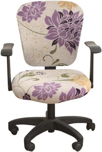 Miniatura 13 de Jinzio Funda para silla de oficina de computadora, tela protectora dividida y elástica, de poliéster, universal, para escritorio, para silla