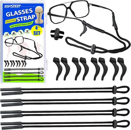 Correa de soporte para lentes de ojos, correas de vidrio para hombres, mujeres y niños, soportes para gafas de sol alrededor del cuello, retenedor