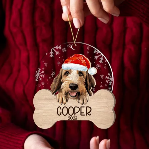 Miniatura 103 de Nazenti American Pit Bull Terrier Adorno de Navidad, adorno de perro fotográfico, adorno de perro personalizado, adornos de fotos de madera