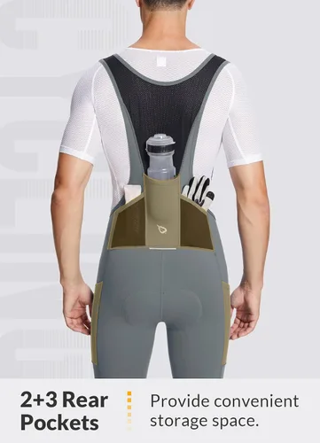 Miniatura 3 de BALEAF Pantalones de ciclismo de invierno para hombre, con acolchado 4D, térmicas, resistentes al agua, para ciclismo, para clima frío, bolsillos