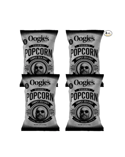 Miniatura 10 de Oogie's Gourmet Popcorn Paquete de 4 Sabor Gouda ahumado de nogal Snacks de palomitas de maíz sin gluten Bolsa grande de 4.25 onzas