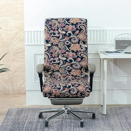 Miniatura 4 de Fundas elásticas para silla de oficina con cremallera duradera, funda elástica para silla de computadora o escritorio con estampado, funda universal