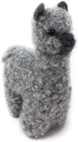 Miniatura 11 de Inca Fashions - Figura y adorno de alpaca realista de fieltro, hecho a mano con hilo 100% de lana de alpaca (marrón oscuro)