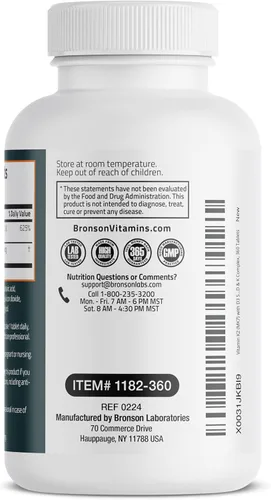 Miniatura 6 de Bronson Suplemento de vitamina K2 D3 (MK7) Fórmula sin OMG Vitamina D3 5000IU (125 mcg) y 90 mcg K2 MK-7, complejo D y K fácil de tragar, 360