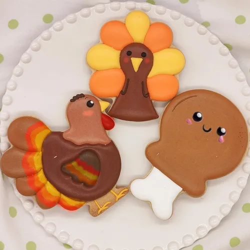 Miniatura 3 de Juego de 3 cortadores de galletas grandes de pavo para fiesta de Acción de Gracias, pavos de 3.4 a 4 pulgadas, patas de pollo con instrucciones