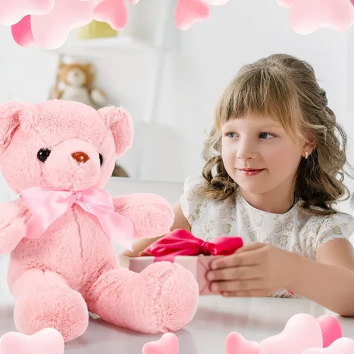 Miniatura 4 de Skylety 10 osos de peluche a granel de 12 pulgadas, osos de peluche suaves de regalo con lazo de cinta para cumpleaños, baby shower, boda