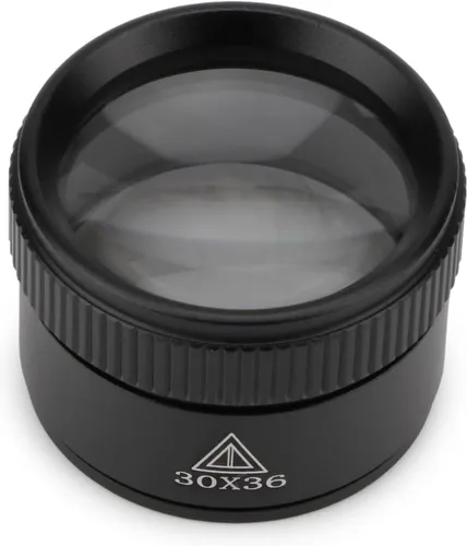 Lupa portátil de mano de 30 aumentos con lente óptica de Rongon, lupas de cúpula, lupa de aumento para joyería, sellos, lectura de periódicos para