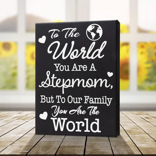 Miniatura 4 de JennyGems Regalos para madrastra, To the World You Are a Stepmom, But To Our Family You Are the World, regalos para madrastra, regalos