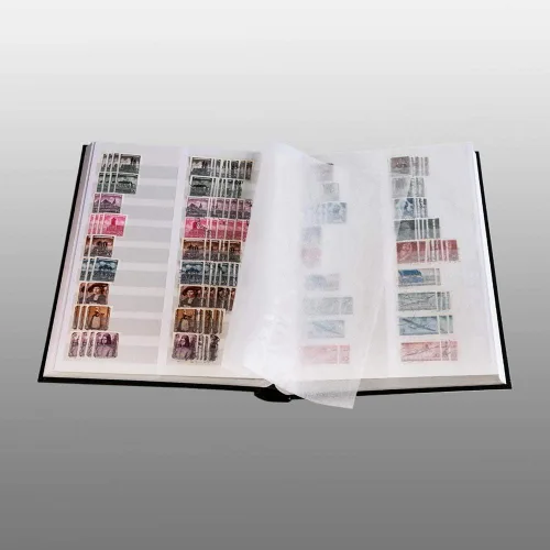 Miniatura 5 de Prophila stockbook 60 White Divided Sides Acolchado con estuche Negro