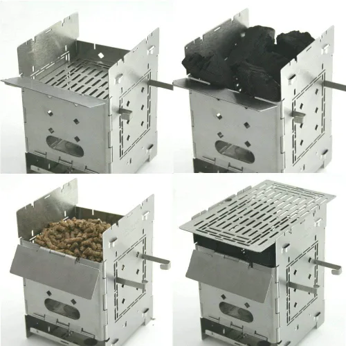Miniatura 4 de Firebox Bushcraft - Kit de estufa de campamento - Quema de leña/combustible múltiple - Plegable/plegable - Fogata portátil - Modelo Gen 2 5 pulgadas