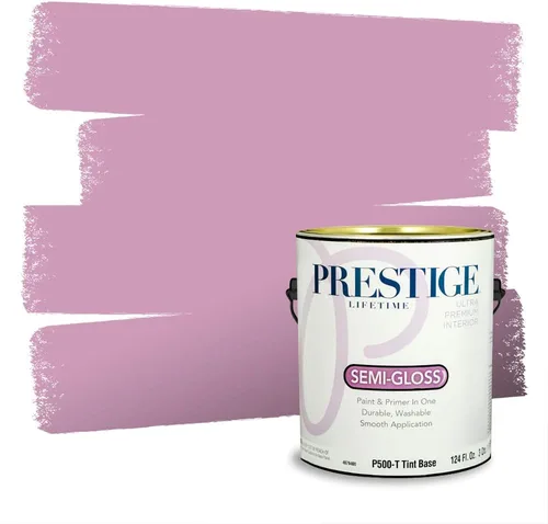 Miniatura 768 de Prestige Paints Pintura exterior e imprimación en uno, 1 galón, plano, coincidencia comparable de Valspar* Amber Rose*