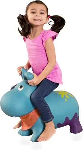 B. toys – Hipopótamo hinchable Bouncy Boing para montar con bomba de aire incluida – Hankypants – Divertido juguete saltarín para niños de 18 meses