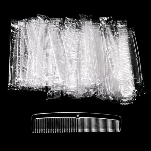 Peines desechables envueltos individualmente, dientes finos y anchos, resistentes y gruesos, paquete de 120 peines a granel para familia, hotel,