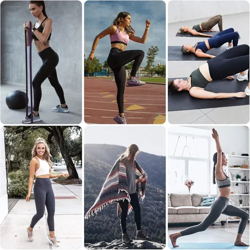 Miniatura 4 de GAYHAY Leggings con bolsillos para mujer, tallas regulares y grandes, pantalones de yoga capri de cintura alta, control de abdomen, compresión