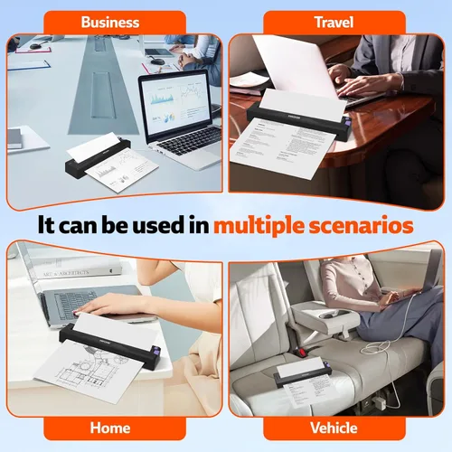 Miniatura 6 de Impresoras portátiles inalámbricas para viajes, mini impresora térmica Bluetooth sin tinta compatible con Android, iOS y laptop, compatible