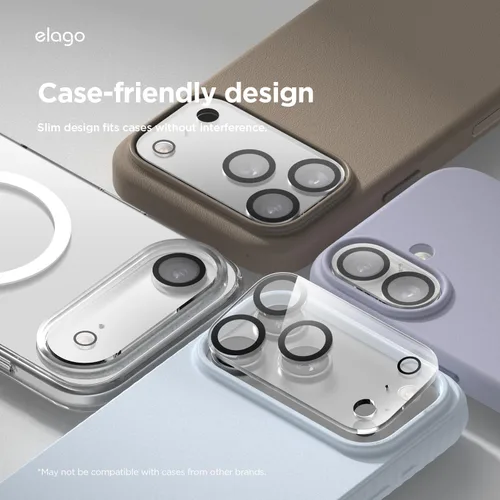 Miniatura 6 de elago Protector de lente de cámara de vidrio templado compatible con iPhone Air, resistente a los arañazos, antihuellas, fácil instalación