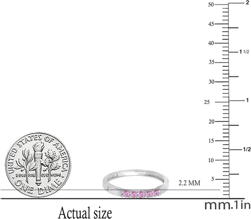 Miniatura 156 de Dazzlingrock Collection Anillo de boda redondo de 5 piedras preciosas o diamantes para mujer en oro macizo de 10 K/14 K/18 K
