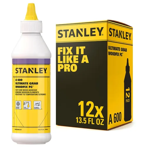 Miniatura 8 de STANLEY D4 - Pegamento para madera de curado rápido, 1 x 13.5 onzas, alta resistencia, secado rápido, perfecto para carpintería, muebles y más