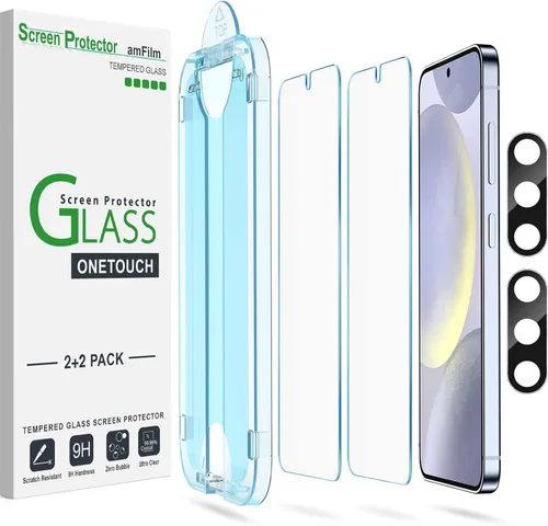 Miniatura 12 de amFilm OneTouch - Protector de pantalla para Samsung Galaxy S22 Plus de 6.6 pulgadas, Samsung Galaxy S22 + 6.6 pulgadas, dureza 9H con protector