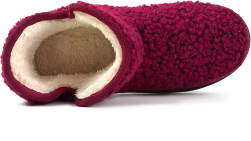 Miniatura 3 de RockDove - Pantuflas estilo botín de forro polar con espuma viscoelástica y suela de goma para mujer