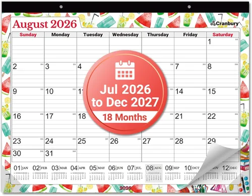 Miniatura 10 de CRANBURY Calendario de escritorio grande 2025 de 22 x 17 pulgadas (floral), uso como calendario de escritorio grande o planificador de pared