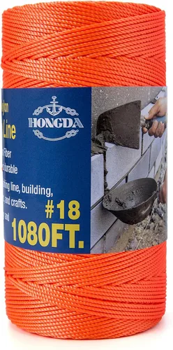 Miniatura 18 de HONGDA Cuerda de nailon, cuerda de nailon trenzado #18 de 250 pies, perfecta para trabajos de mampostería y para el diseño de construcción general