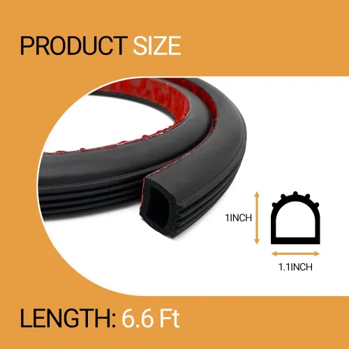Miniatura 2 de D Shape Foam Rubber Seal Strip, 1" Self-Adhesive EPDM Rubber Weather Stripping Gasket for Automotive, Boat, RV Slide Out Seal, Marine, Garage