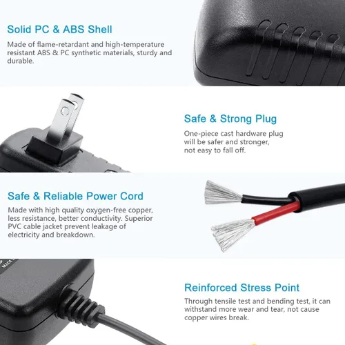 Miniatura 3 de BestCH Adaptador de 6 V CA/CC compatible con HoMedics NMSQ-210 NMSQ-215 NMSQ-210-2 NMSQ-210BK-2 NMSQ-215-2-HY Masajeador de cuello y hombro, BKL-100