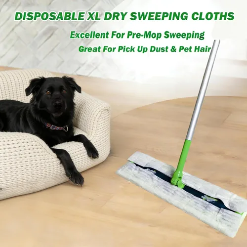Miniatura 3 de Repuestos de tela de barrido en seco XL para trapeador Swiffer Sweeper XL, almohadillas secas desechables XL, polvo de pelo de mascotas, repuestos