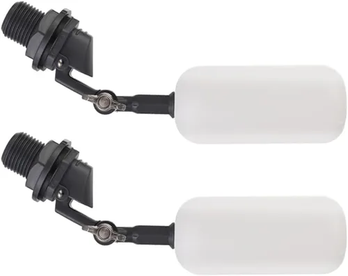 Cxztxcl Válvula de flotador, llenador automático de sistema de agua de 1/2 pulgada, brazo ajustable para estanques, válvula de bola flotante,