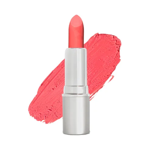 Honeybee Gardens Truly Natural - Lápiz labial de larga duración, bermudas, rosa coral medio mate, naturalmente hidratante y nutritivo, vegano, sin