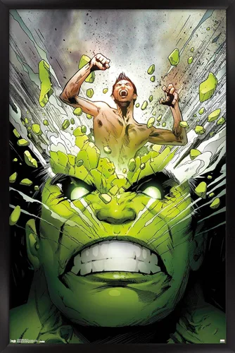 Miniatura 8 de Trends International Marvel Comics - Póster de pared de The Incredible Hulk - Cover #171, 14.725 x 22.375 pulgadas, versión enmarcada de madera