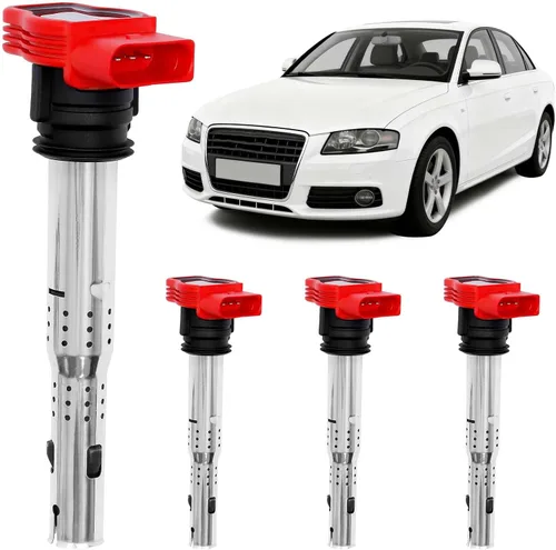 Miniatura 8 de Paquetes de bobinas de encendido UF529 y bujías (juego de 4), compatible con Volkswagen Tiguan/Jetta/CC/GTI/Passat, Audi A4/A5/Q5/A3/TT y más 2.0L