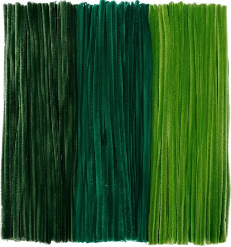 Miniatura 24 de Caydo 200 limpiapipas verde oscuro para decoración de Pascua, tallos de felpilla esponjosos a granel para niños, proyectos de manualidades, 12