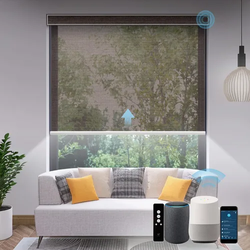 Miniatura 40 de SmartWings Persianas Motorizadas con Filtro de Luz, Compatible con Matter Thread Homekit Z-Wave Alexa Google, Persianas con 70% de Opacidad Safari