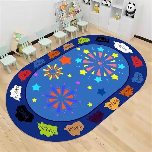 Miniatura 9 de Alfombras de área para niños, 3 x 4 pies, educativas y divertidas con alfabeto ABC, alfombra de aprendizaje temprano para actividades