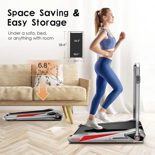 Miniatura 8 de Egofit Walker Pro/Plus - Cinta de correr para debajo del escritorio para trabajar desde casa, caminadora compacta solo para caminar con inclinación