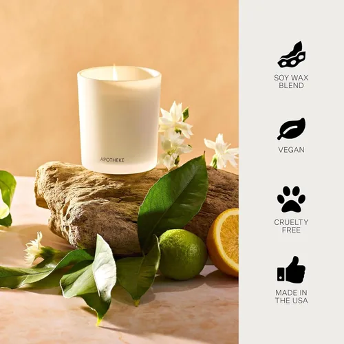 Miniatura 31 de Apotheke Velas perfumadas exclusivas para el hogar, lavanda Hinoki, 10.5 onzas, cera de soja, no tóxica, tarro grande blanco, velas de lujo regalos