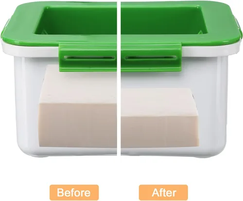 Miniatura 5 de Prensa de tofu apta para lavavajillas, escurridor de tofu ajustable, sin BPA, prensador de tofu vegano para eliminar el agua del tofu sedoso y firme