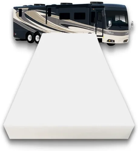 FoamRush colchón de 3 pulgadas para cámper RV de tamaño medio, firmeza media, comodidad, alivio de presión, fabricado en EE. UU., para viaje, Blanco
