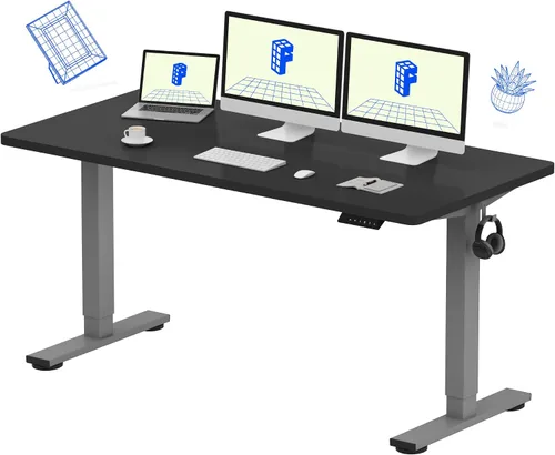Miniatura 28 de FLEXISPOT Escritorio de Pie de Altura Ajustable Eléctrico, Marco de Escritorio de Pie de Acero Resistente con Controlador de Memoria