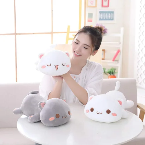 Miniatura 3 de Juguete de peluche con forma de animales, cojín de peluche con forma de gato para niñas