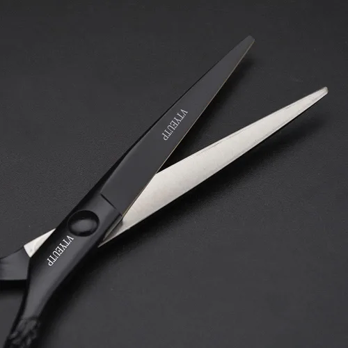 Miniatura 6 de Tijeras profesionales de corte de pelo de 6.0 pulgadas, mango de dragón negro 440C, tijeras de corte de peluquería, perfectas para peluquería y uso
