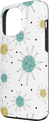 Miniatura 2 de Funda con diseño de época atómica moderna de mediados de siglo para iPhone 13 Pro Max Franciscan Starburst