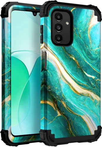 Miniatura 15 de Hocase Funda para Galaxy A37 5G, protección resistente a prueba de golpes, parachoques de goma de silicona suave+funda protectora híbrida