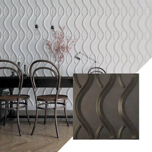 Miniatura 6 de Ekena Millwork WP20X20NXWH 19 5/8 pulgadas de ancho x 19 5/8 pulgadas de alto Nexus EnduraWall Decorativo 3D Panel de Pared Cubre 2.67 pies cuadrados