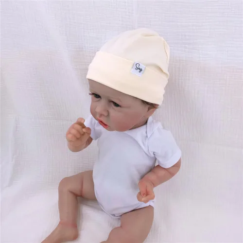 Miniatura 70 de Gorro de punto para recién nacido, para niños y niñas, con forro de satén sedoso, gorro para niños pequeños
